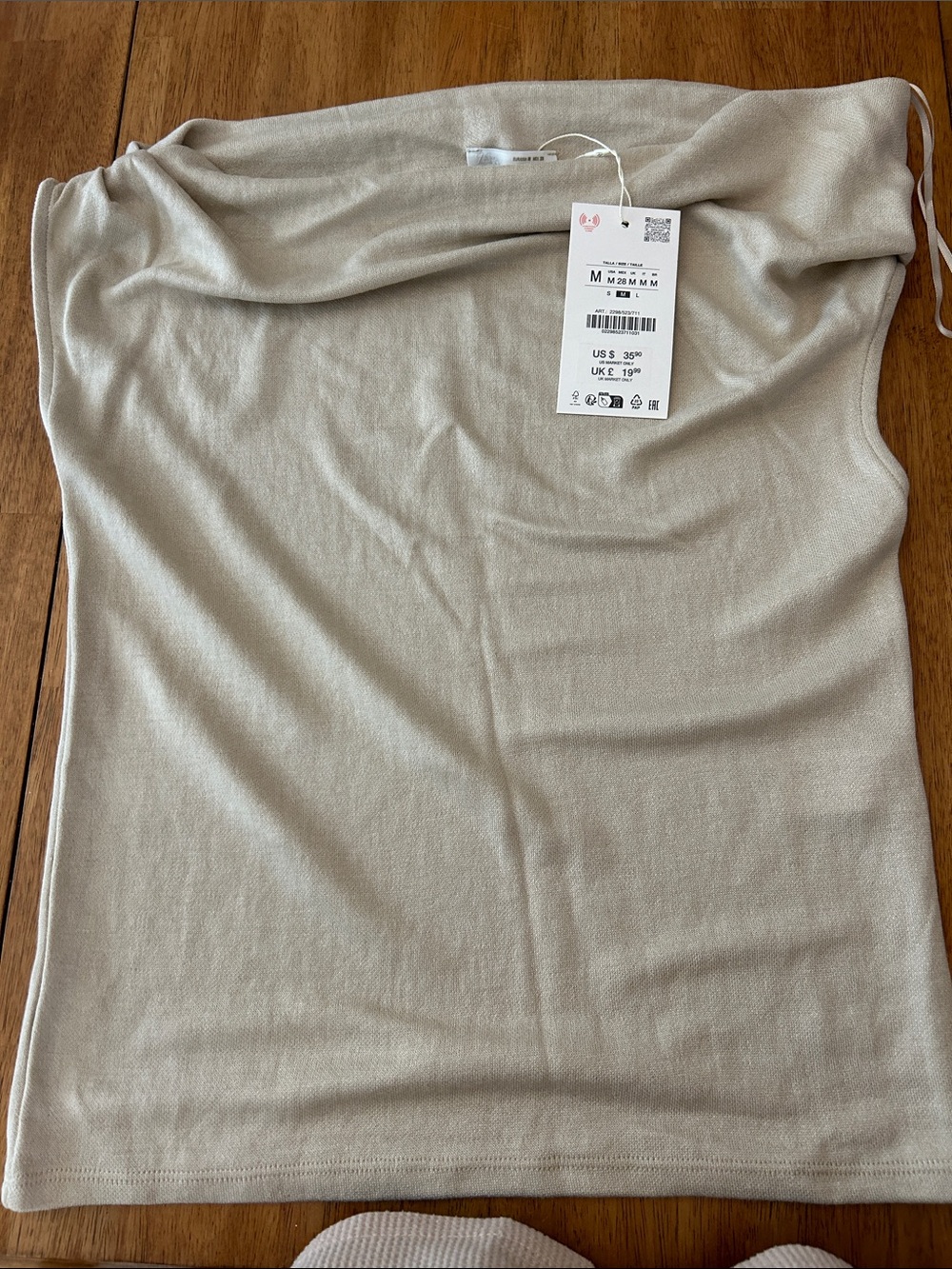 NWT Zara Beige Sleeveless Knit Top - Size M